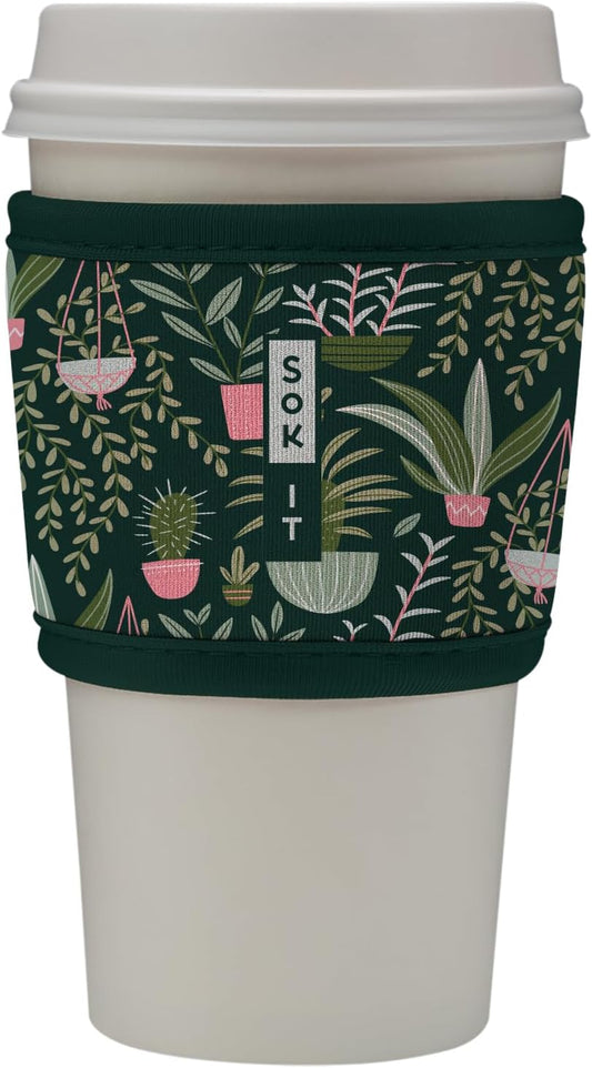 Sok It HotSok Coffee & Tea Reusable Insulated Neoprene Cup Sleeve (Green Living)