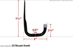 Shepherd Hardware 8089E Heavy Duty Steel 5-Inch Garage Storage Utility Hooks - Image 12