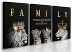 GUBIYU Family Life Begins Never Ends Words Sign Decor Black Gold Wall Art by GUBIYU