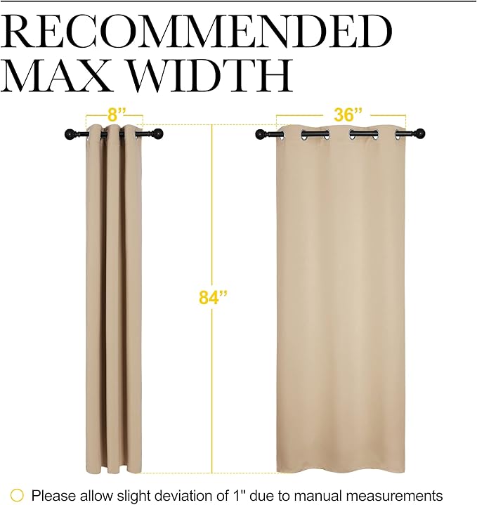NICETOWN Thermal Insulated Eyelet Top Room Darkening Panels/Curtains/Drapes - Image 7