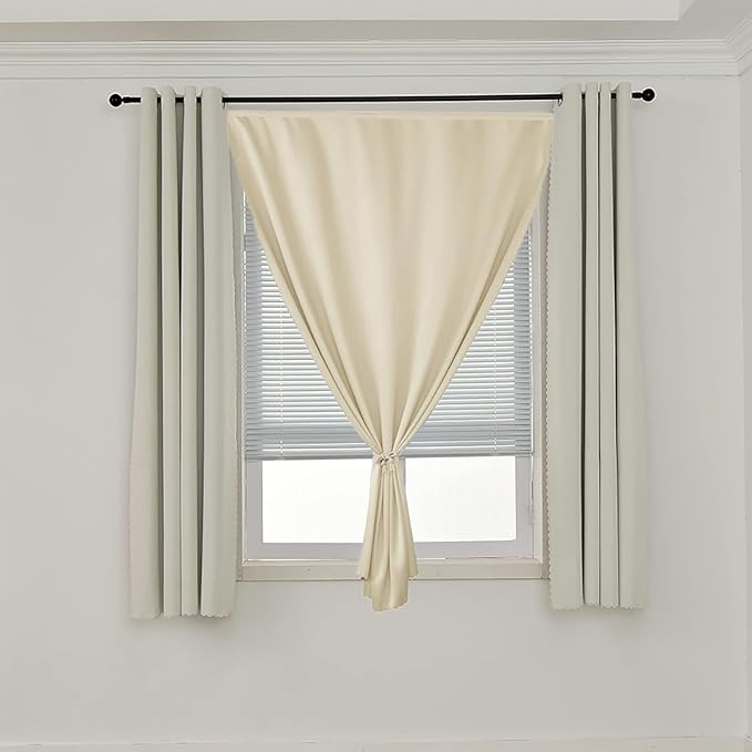 AJAZZ 100% Blackout Shades Window Cover Self Adhesive Curtains Sticky Curtain - Image 8