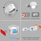 AKSDA 3Pack Battery Operated Wall Sconce, 3 Color Modes 3 Brightness Levels - Image 6