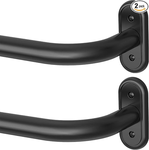 2 Pack Curtain Rods 36-88 Inch, 1 Inch Adjustable Heavy Duty Room Darkening by Wolistsa