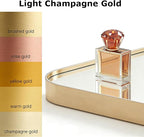 USHOWER Gold Bathroom Mirror 24"x36", Brushed Gold Rounded Rectangle Mirror - Image 4