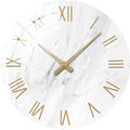 White Small Wall Clocks Battery Operated Marble Analog Clock by Constantplanet%E6%97%97%E8%88%B0%E5%BA%97