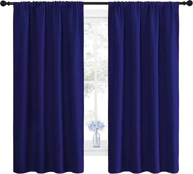 NICETOWN Curtains for Bedroom, All Season Thermal Insulated Solid Rod Pocket - Image 2