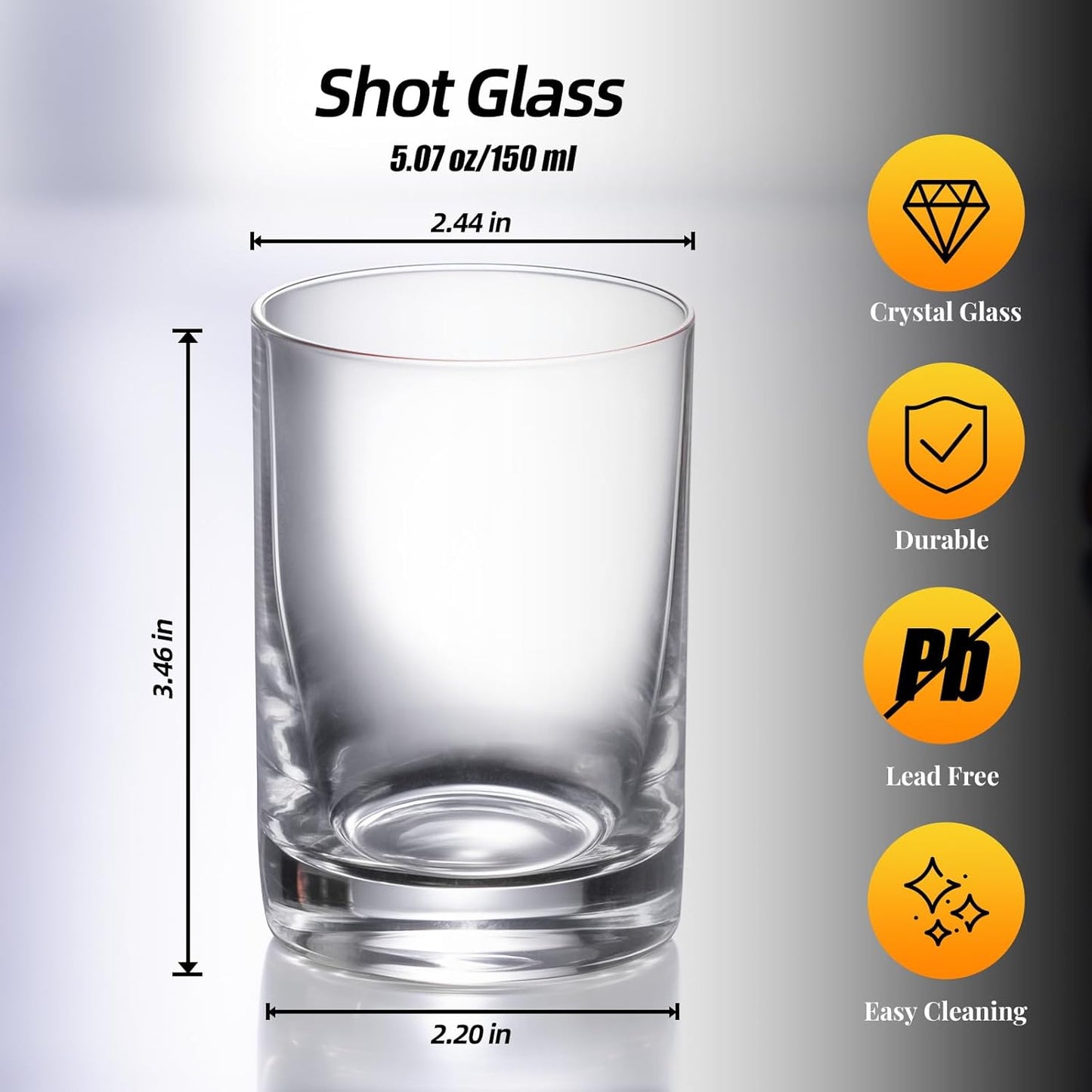 KAMMAK Shot Glasses Set of 2