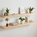 Homeforia 48 inch Natural Floating Shelf, High End Solid Real Wood 48inch Small by Homeforia