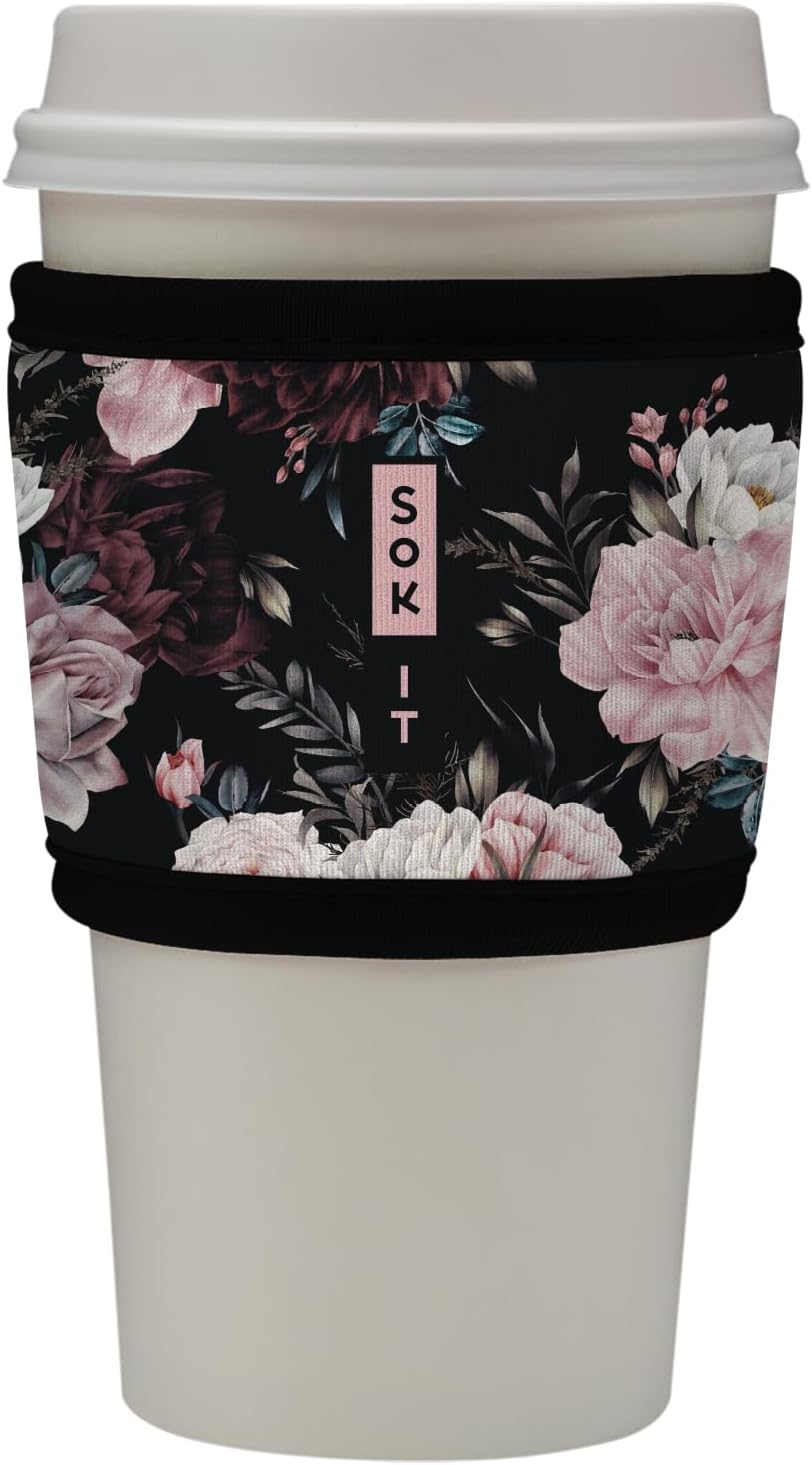 Sok It HotSok Coffee & Tea Reusable Insulated Neoprene Cup Sleeve (Bloom at Night)