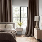 MIULEE Chocolate Brown Back Tab Blackout Curtains 72 Inches Long 2 Panels Set - Image 2