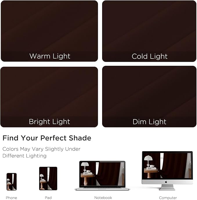CUCRAF Blackout Curtains 54 inch Length 2 Panels Set, Rod Pocket Room Darkening - Image 4