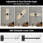 Battery Operated Wall Sconce, 3000K-6000K Dimmable Black Wall Lights - Image 4