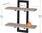 HOOBRO Floating Shelves, 15 Inch Wall Shelf Set of 4, Wall Mounted Storage - Image 2