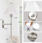 Wireless Wall Sconce Sets of 2, Pleated Shades Rechargeable Battery Operated - Image 5