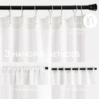 MIULEE Pure White Back Tab Blackout Curtains 90 Inches Long 2 Panels Set - Image 3