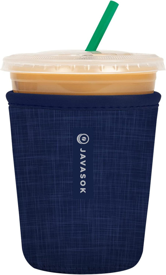 Sok It JavaSok Iced Coffee & Cold Soda Insulated Neoprene Cup Sleeve (Blue Jean, Small: 16-20oz)
