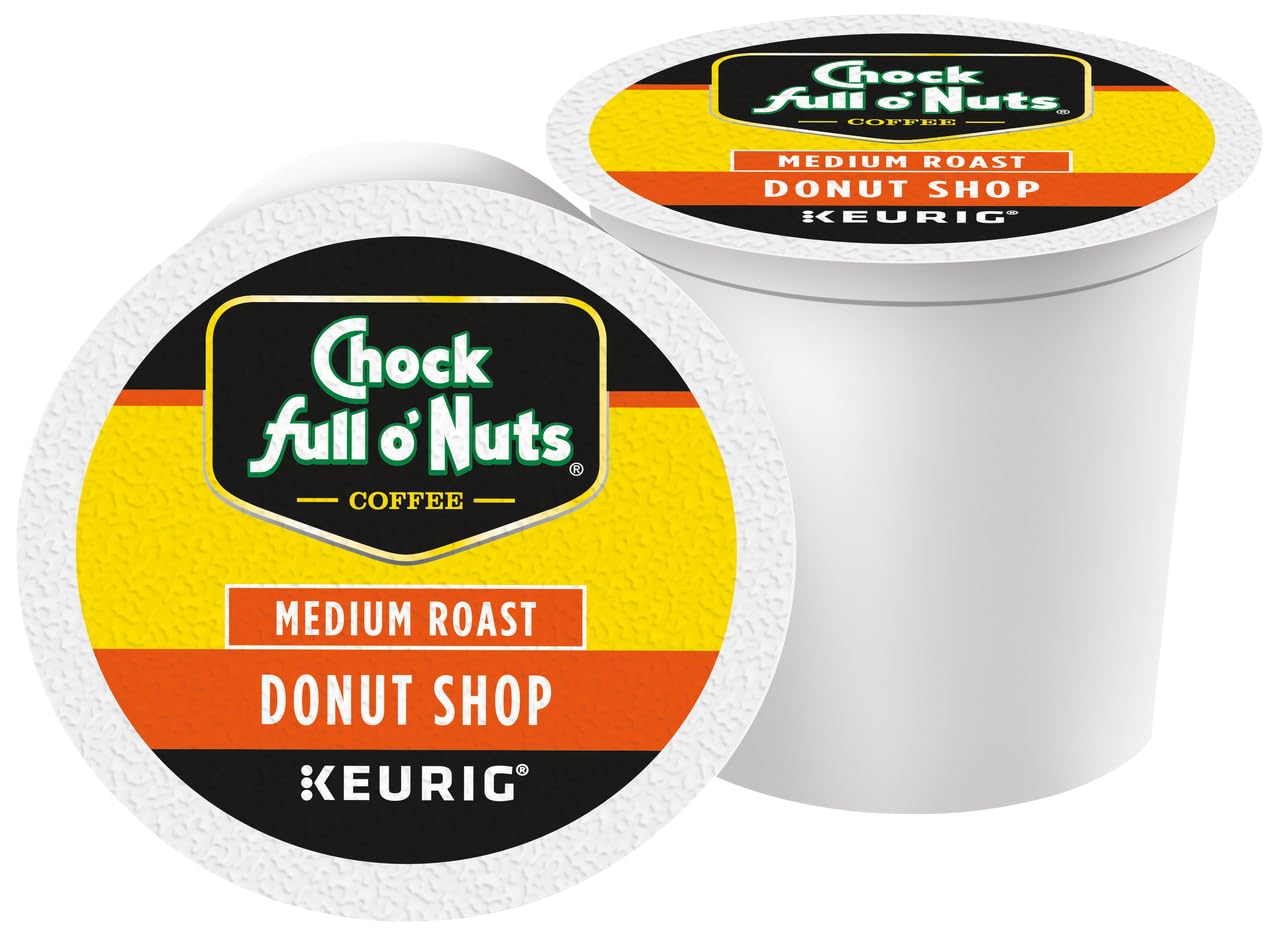 Chock Full o'Nuts Donut Shop Coffee, Compatible with K-Cup Pods, 12 CT (Pack of 3)