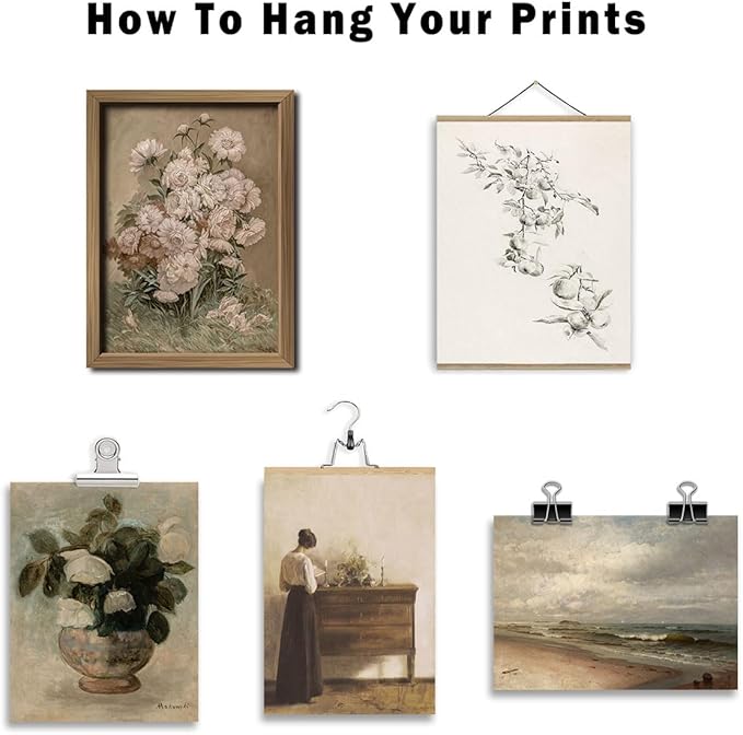ANERZA 16 PCS Vintage Wall Art Decor, Farmhouse Wall Prints - Image 4