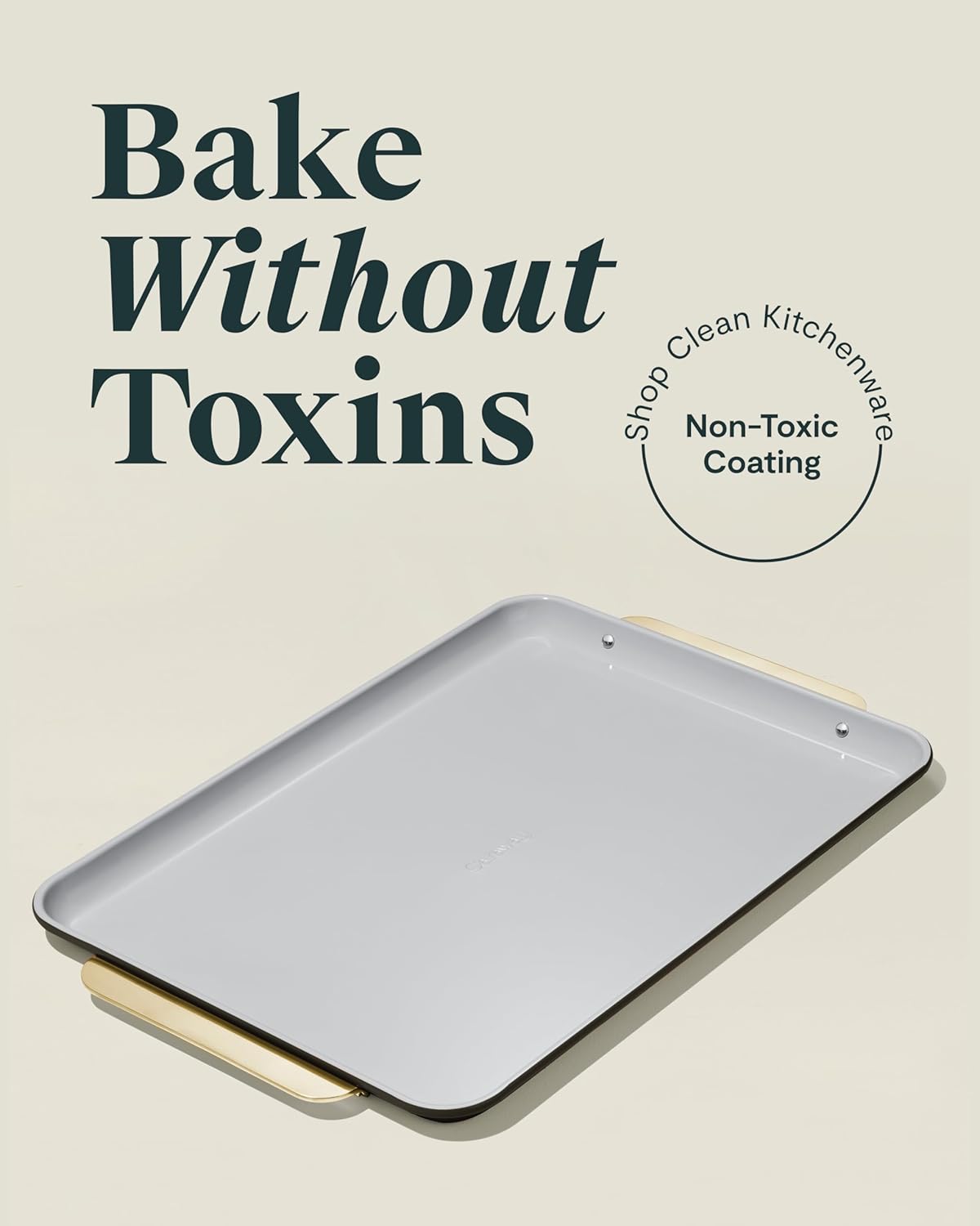 Caraway Non-Stick Ceramic Baking Sheet - Naturally Slick Ceramic Coating - Non-Toxic, PTFE & PFOA Free - Perfect for Baking, Roasting, and More - Large (18" x 13") - Black