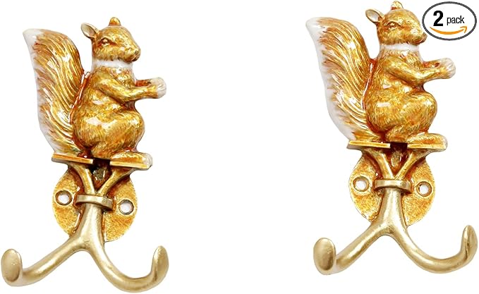 Vintage Wall Hooks Decorative Rack Hangers, 2 Pack Metal Wall Mounted Hook by bordorsse