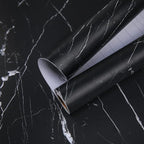 practicalWs 11.8"×78.7" Black Marble Contact Paper Matte Peel and Stick Kitchen by practicalWs
