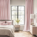 MIULEE Baby Pink Back Tab Blackout Curtains 84 Inch Length 2 Panels Set - Image 2