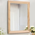 AAZZKANG Rustic Mirrors for Wall Rectangle Wood Frame Mirror Large 26"x18" by AAZZKANG