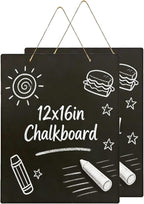 Hanging Chalkboard 12x16 Inch Double-Sided Chalkboard Sign Decorative by KOOLDE