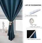AJAZZ 100% Blackout Self Adhesive Curtains Small Window Short Temporary - Image 2