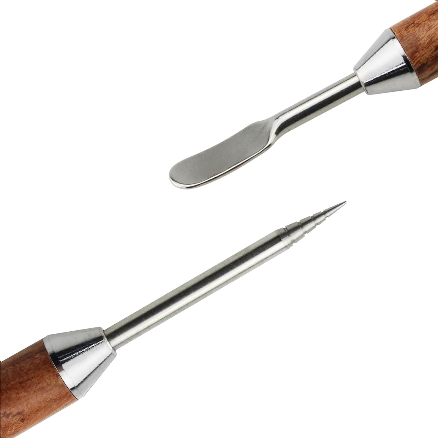 2 PCS Latte Art Pen Cinnamon Pen for Coffee,Barista Espresso Coffee Latte Art Tools Accessories for Coffee Bar Barista Make Creative Coffee Designs Decors,Stainless Steel Wood,LXLVOUEG