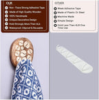 IndianShelf 6 Lb- 24 Pieces Decorative Wood Adhesive Wall Hooks–Boho Peel and - Image 4