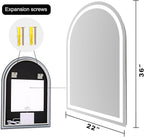 Arched LED Bathroom Mirrors - Image 9