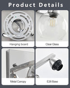 Bathroom Light Fixtures, 1-Light Silver Vanity Light - Image 5