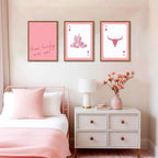 Pink Western Wall Art, How Lucky are We Wall Decor Picture Southwestern Cowgirl - Image 2