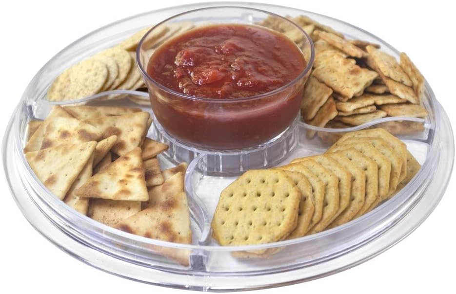 Cake Stand with Dome Cover, 6-in-1 Multi-Purpose Use, Cake Stand with Lid, Serving Platter, Punch Bowl, Desert Platter and More, BPA Free