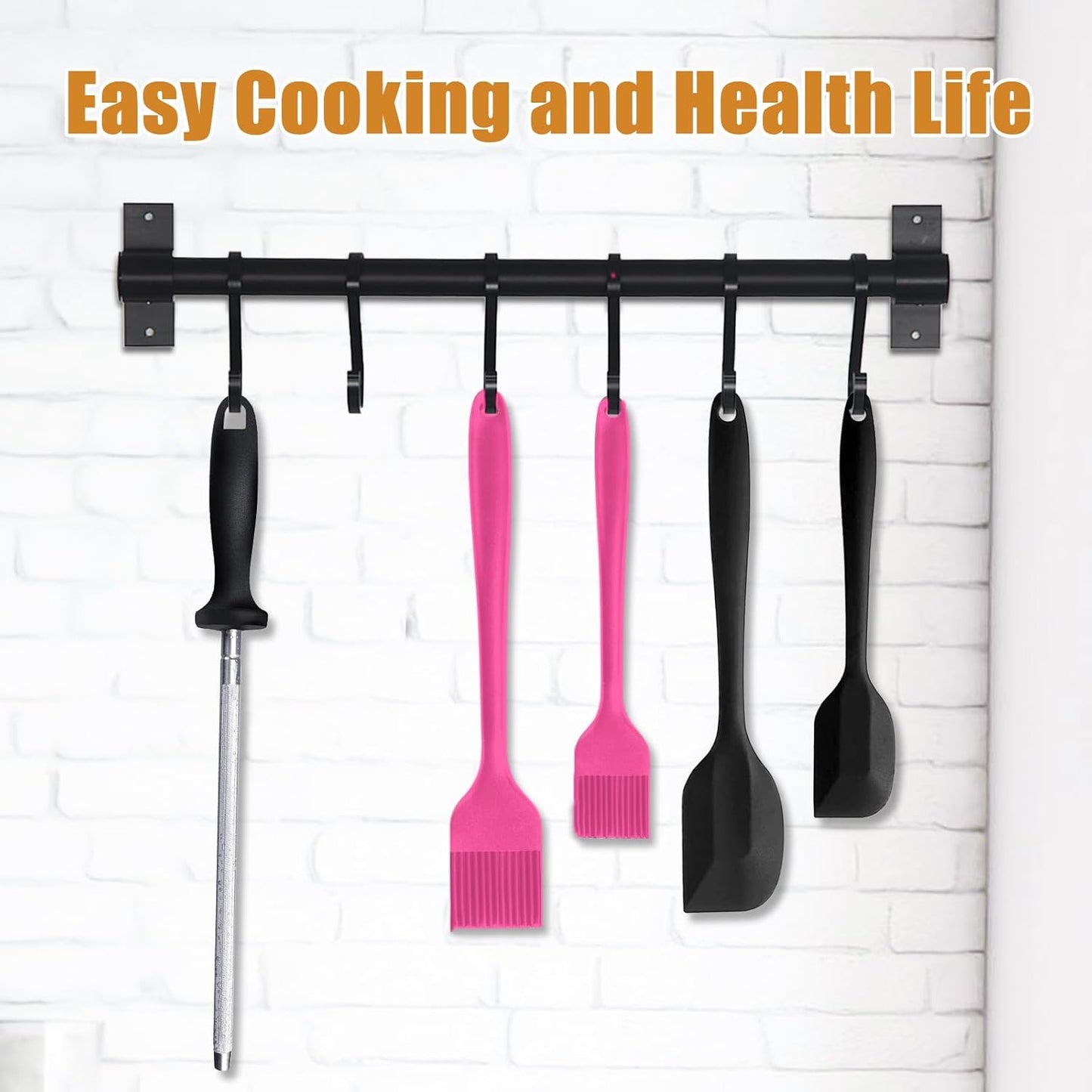 Silicone Basting Brush 2 Pcs Pastry Brush for Oil, BBQ, Grill, Sauce Baking Cooking, Dishwasher Safe (Pink)