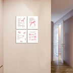 SEHSUVC Coquette Pink Bow Bible Verse Wall Art Set of 4, Christian Scripture - Image 5