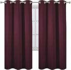 LEMOMO Burgundy Red Blackout Curtains/42 x 72 Inch/Set of 2 Panels Room - Image 2