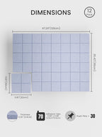Bumusty Large Felt Bulletin Board, 30 Push Pins, 70 Adhesive Tabs, Soft - Image 2