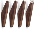 COCOYA 4Pack Wood Hooks Wall Mounted, Minimalist Easy Install Natural Real by COCOYA