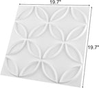Art3d PVC 3D Wall Panel Interlocked Circles in Matt White Cover 32 Sq.ft - Image 6