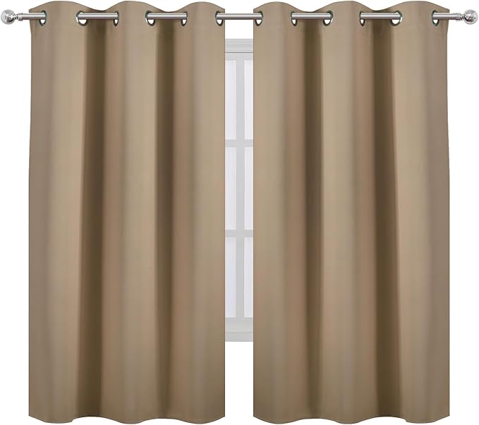 LEMOMO Natural Thermal Blackout Curtains/38 x 63 Inch/Set of 2 Panels Room - Image 2