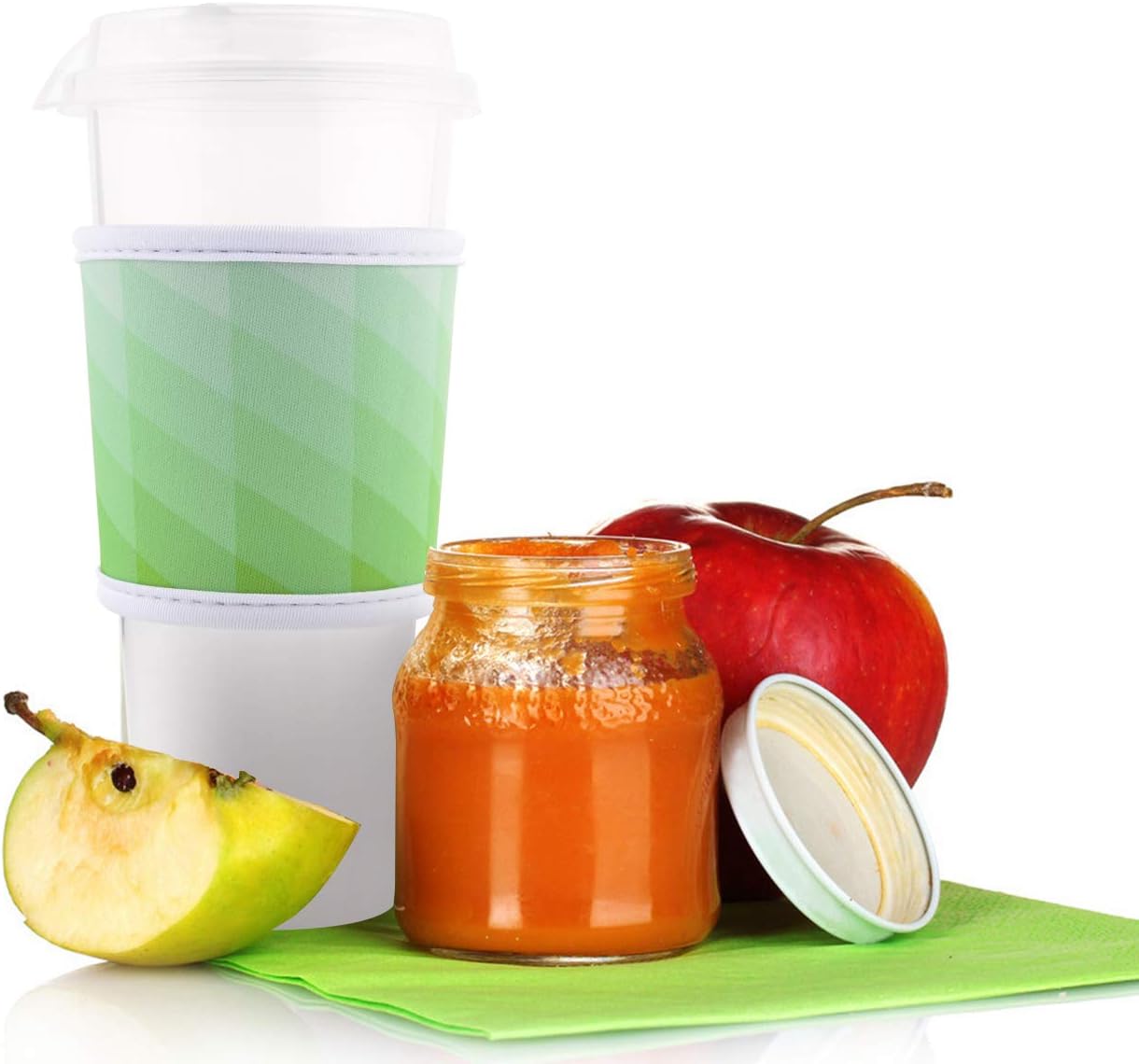 CM Reusable Coffee Mug Sleeve Cover Coffee Cup Sleeve Cover Heat Resistant Neoprene Insulator Sleeve for Coffee Tea Hot Cold Beverage (Lattic Patterns (6 Pcs))