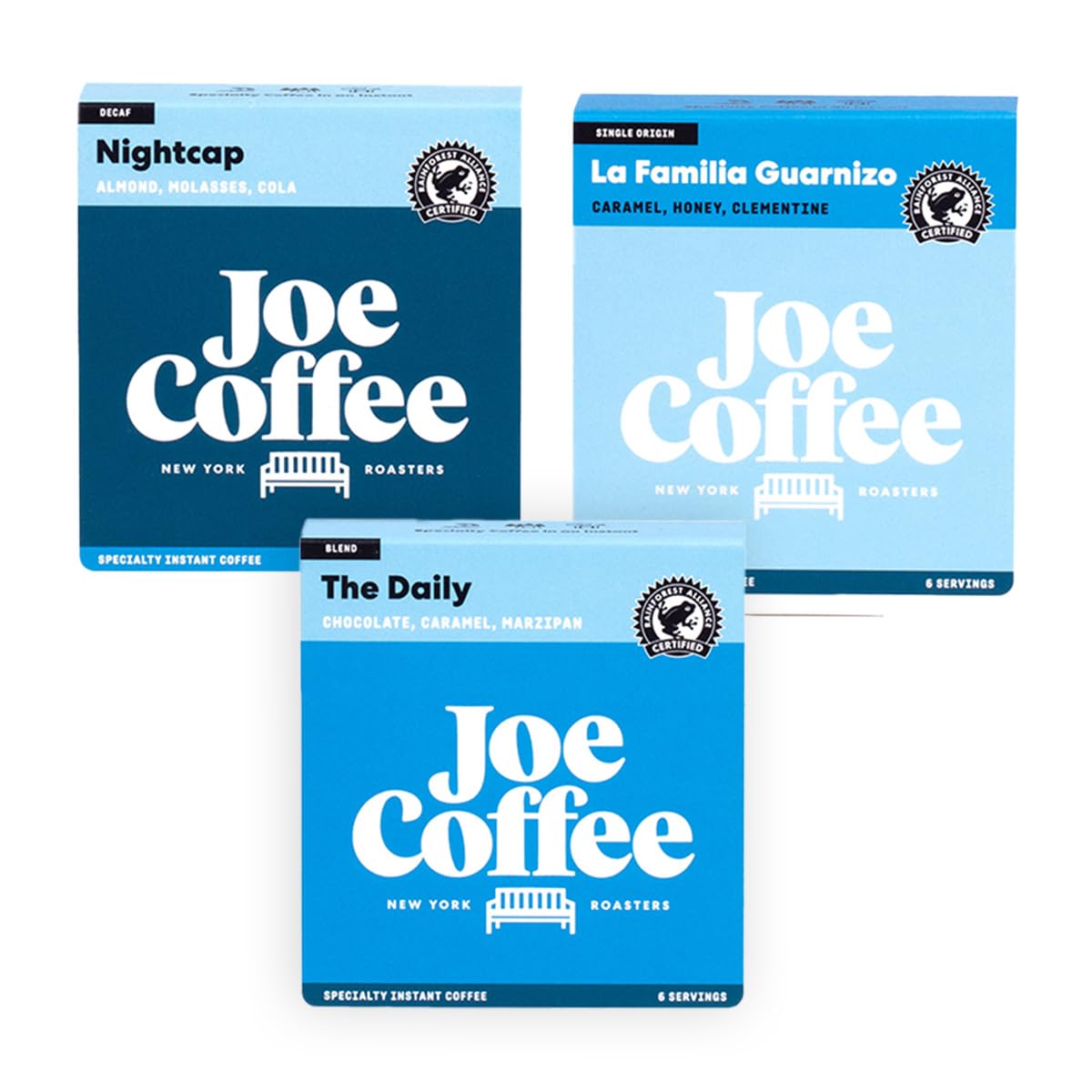 Joe Coffee Company - Nightcap Decaf Specialty Instant Coffee Packets (6 Sachets) | NYC Roaster, Kosher, Climate-Friendly