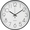 Wall Clock 12 Inch Non-Ticking Silent Modern Simple Style Round Decor Clock by BAKBRAND