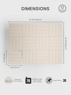Bumusty Large Cork Board Alternative-48 x 36" Felt Bulletin Board Tiles - Image 2