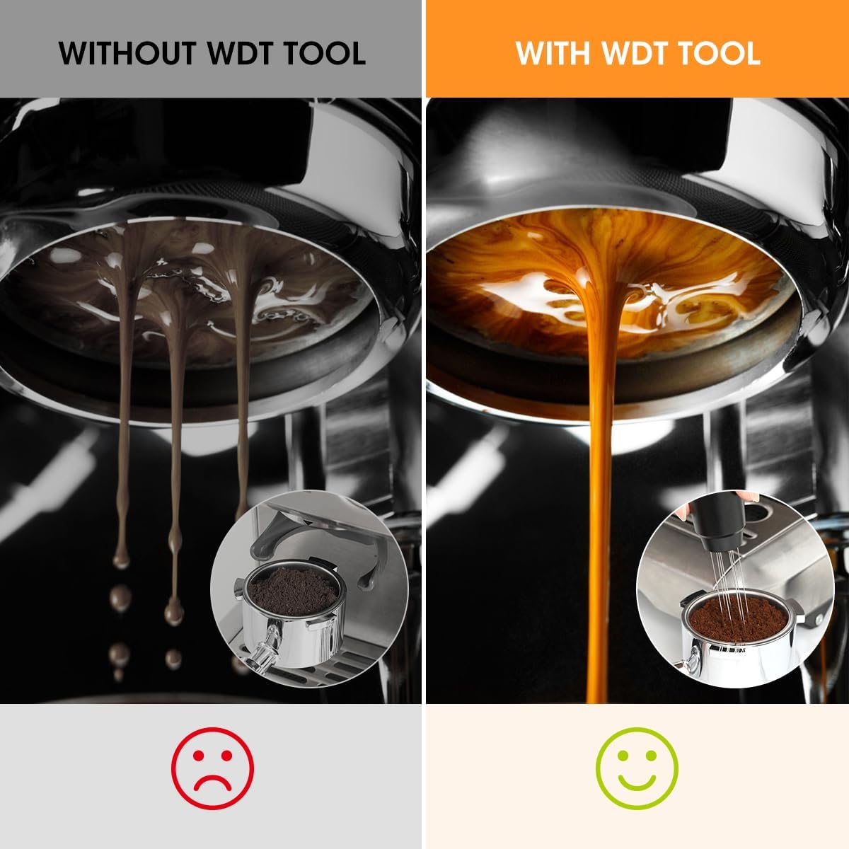 Aieve WDT Tool Espresso, Metal Distribution Tool with 10 x 0.4mm Stainless Steel Needles Espresso Stirrer, Coffee Distributor Aluminum Alloy Handle & Stand with 10 Extra Needle