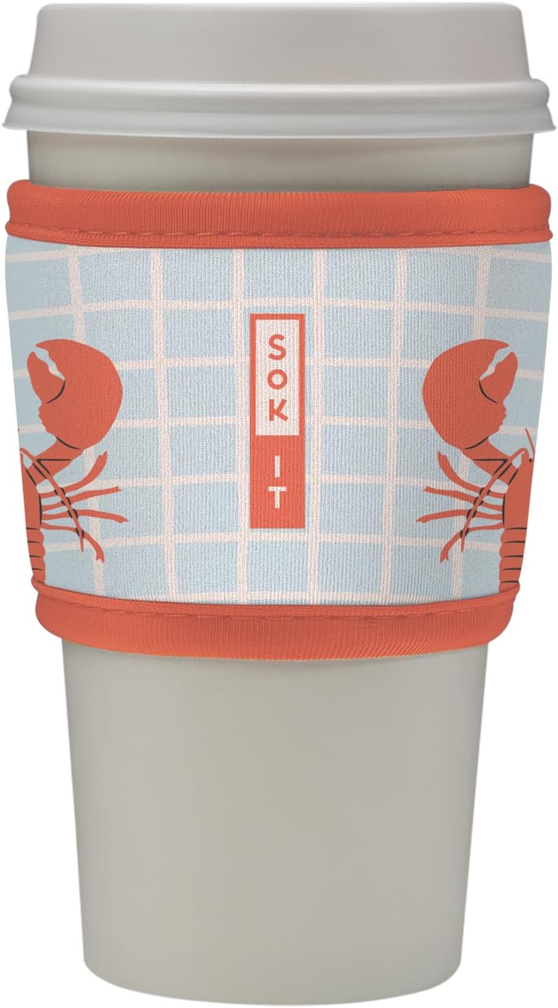 Sok It HotSok Coffee & Tea Reusable Insulated Neoprene Cup Sleeve (Claw & Order)