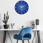 XFM Blue Wall Clock 14 Inch Modern Simple Wall Clocks Battery Operated - Image 4