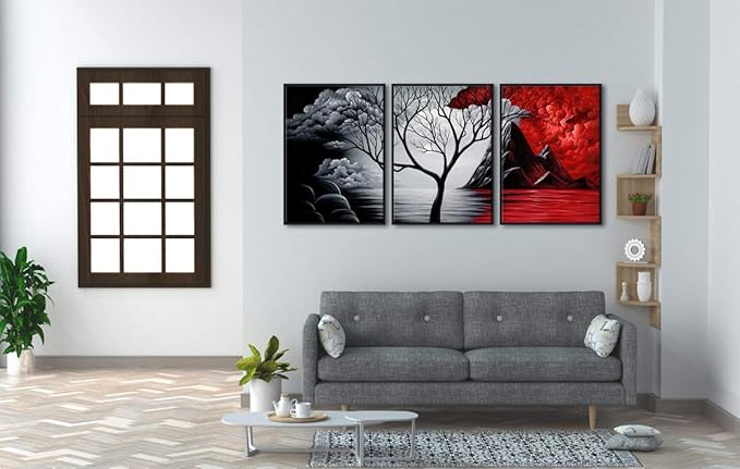 Wieco Art Extra Large Size Framed Canvas Art Prints Wall Art the Cloud Tree - Image 2
